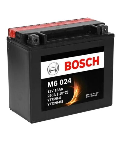 AKÜ: Bosch M6024 12V 18Ah AGM YTX20-BS Motosiklet Aküsü